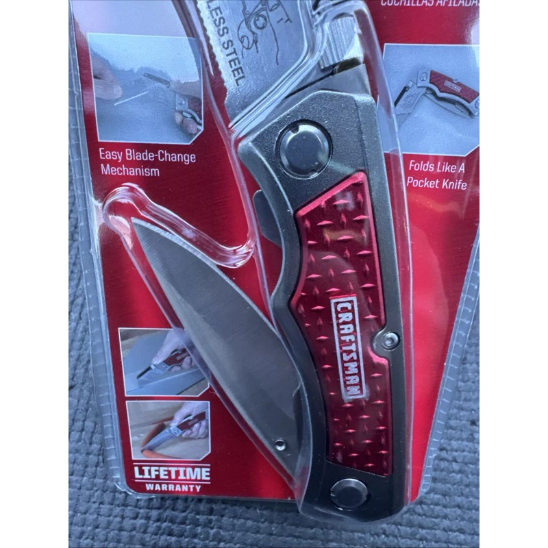 Sears Craftsman Nos Twin Blade Folding Knife 34705 Red Quick