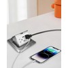 Pop Up Waterproof Floor Electrical Box with 4.8A USB Chargers