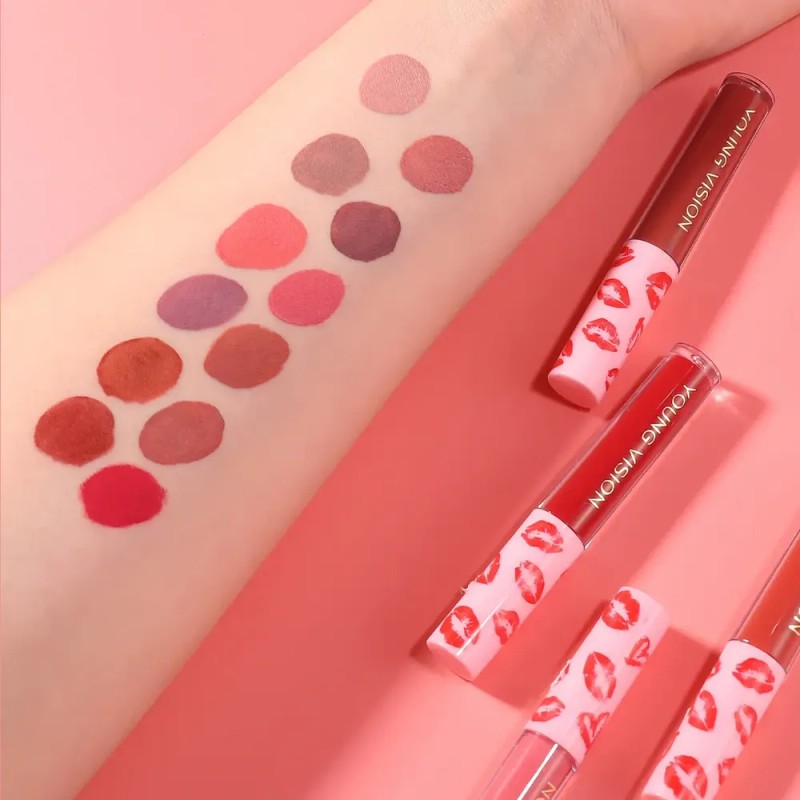 Set De 12 Brillos Labiales, Duraderos Y Fáciles De Aplicar