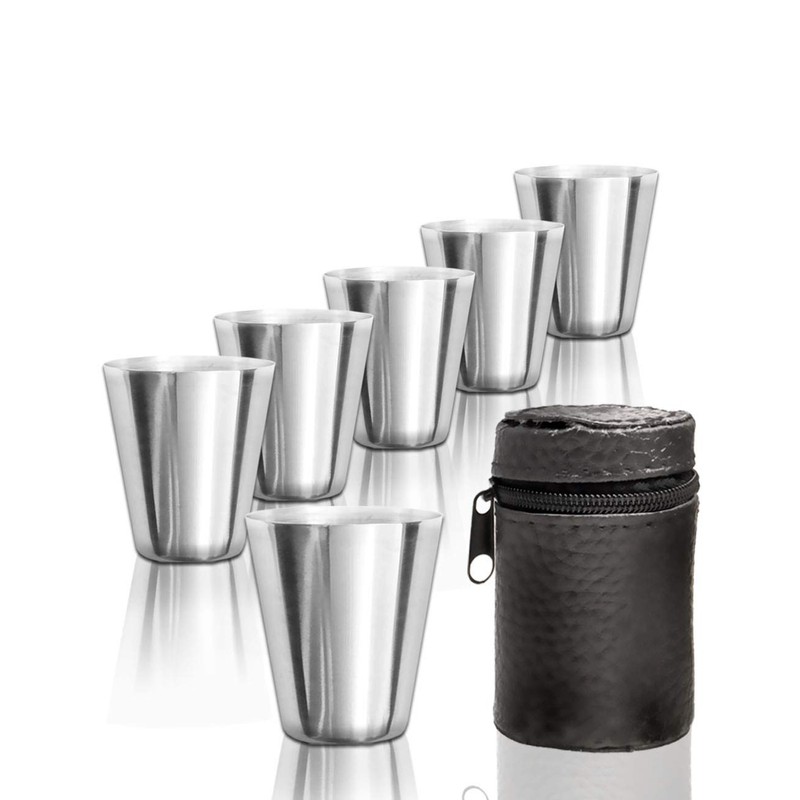 Outdoor Saxx® Set of 6 Stainless Steel tumblers, 6 Unbreakable