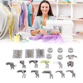 BestYiJo 63 Piezas Máquina de Coser Industrial Presionador de pie, prensatelas para máquina de Coser Profesional, pies de reemplazo, Adecuado para máquina de Coser de Punto Industrial