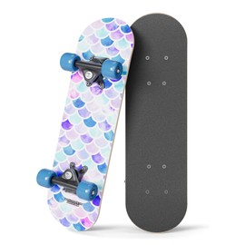 Rude Boyz 17" Micro Complete Skateboard | Maple Wood | ABEC 7 Bearings | Double Kick Concave Deck | Kids Skateboard, Ideal Toddler Cruiser Ages 2-5