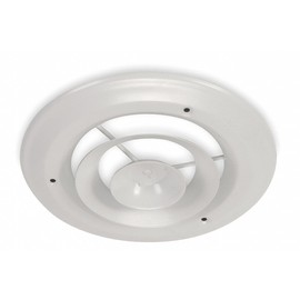 CAI Approved Ceiling Diffuser, Round, Duct Size 10", Wht