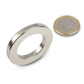 Ringmagnet Ø 40.0 x 25.0 x 5.0 mm N42 Nickel - diametral