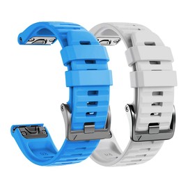 NotoCity Compatible with Fenix 6 Pro Band 22mm Easy Fit for Fenix 5/Fenix 5 Plus/Fenix 6/Fenix 6 Pro/Forerunner 935/Forerunner 945/Approach S60/Quatix 5(Blue/White)