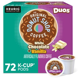 The Original Donut Shop Duos White Chocolate + Vanilla, Keurig Single Serve K-Cup pods, 72 Count