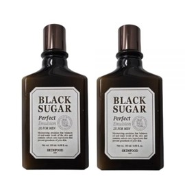 SKINFOOD Moisturizing Skin Soothing 2pcs Black Sugar Perfect Emulsion 2X for Men / 스킨푸드 보습 피부진정 2개 블랙슈가 퍼펙트 에멀전 2X 포 맨