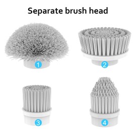 Cabezales de cepillo para polvo reemplazables para TUYU Electric Spin Scrubber (4 cabezales de cepillo para polvo y 3 cepillos adicionales), cepillo para polvo de limpieza eléctrica inalámbrico para baño y piso