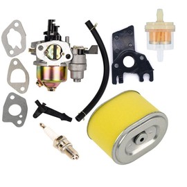 OxoxO Carburettor with Fuel Filter Air Filter Spark Plug Compatible with Honda GX140 GX160 GX200 5.5 6.5 HP Engine Generator Lawn Mower Engine