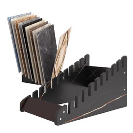 XNKLMYT 2 Pcs Tile Sample Rack, 10-tier Tile Sample Display Stand, Insertion Tiles Sample Holder for Exhibition Halls, Retail Stores (S)