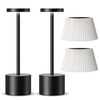 YIBEN LED Cordless Table Lamp Set of 2, Rechargeable Portable