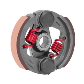 Tunejoy Pocket Bike Clutch with 2 Springs Motorcycle Clutch Pad Iron for 2-Stroke 43cc 47cc 49cc Mini Moto ATV Quad Dirt Bike No Groove Red