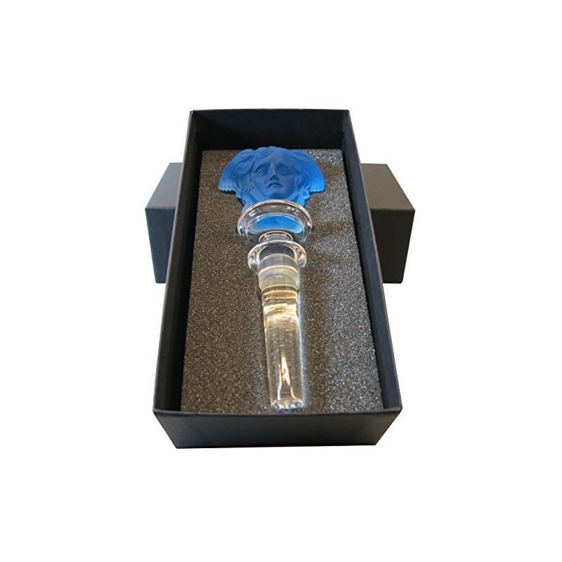 Rosenthal Versace bottle stopper in petrol from the Treasury collection
