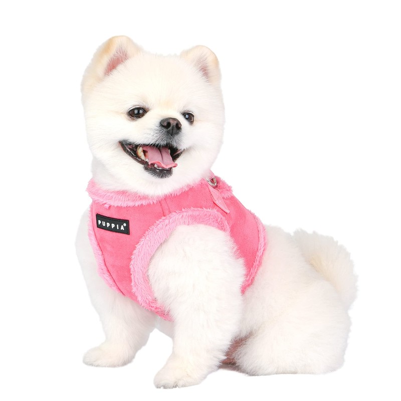Puppia Terry Vest Dog Harness Step-in Winter Suede Warm No