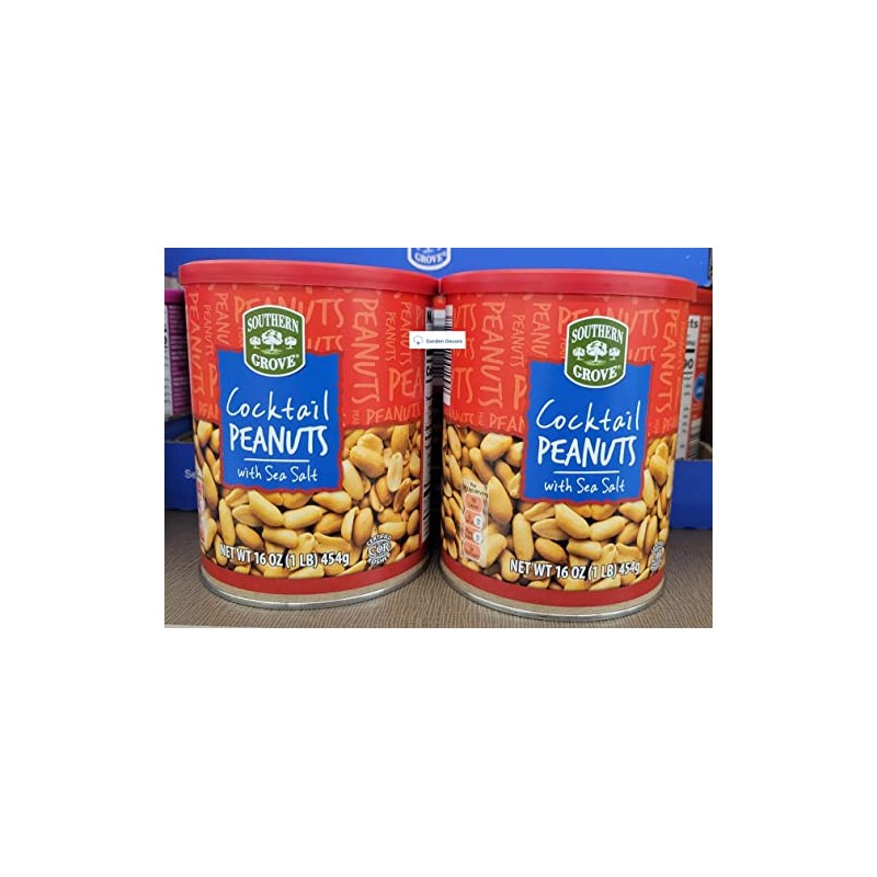 Southern Grove Cocktail Peanuts with Sea Salt 16oz 454g (Two