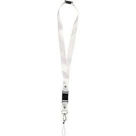 Key Strap, L: 53 cm, white, 5 pcs