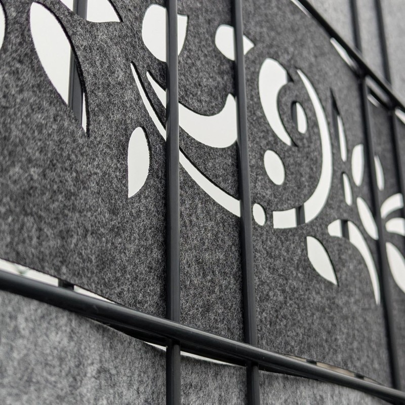 zaun|zu Design Non-Woven Decorative Floral #1: 2 x Privacy Screen