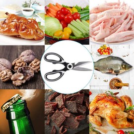 Heavy Duty Kitchen Scissors by ShirazO Best Multi-Purpose Sharp for Chicken Fish Meat Vegetables, Poultry, and Meat.