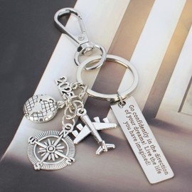 Lednica Graduation Airplane Travel Keychain Graduation Gifts for Her Him Class Of 2025 Graduation Keychain Inspirational Gifts Keyring suitable for car keys ornaments