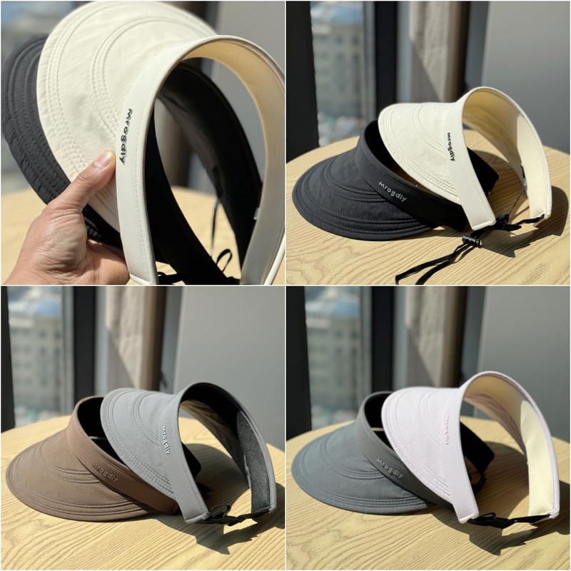 Weuiean KDMG-014 Women's Sun Visor, UV Protection, Wide Brim, Hat,