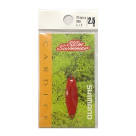 Shimano TR-0019 06S Cardiff Area Spoon Slim Swimmer Lure, 0.1 oz (2.5 g), Red 972453