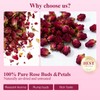 Rose Bud Tea Dried Red Rose,MQUPIN Rose Tea 100% Natural