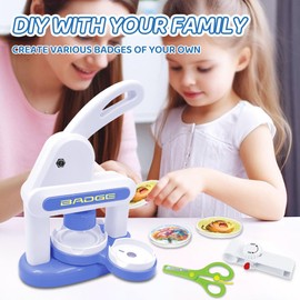 Dhqkqg Button Maker Badge Machine, Pin Maker Multiple Sizes, DIY Badge Punch Press Kit with Molds and Round Paper Cutter, Pin Badge Making Set for Party, Events, Gifts