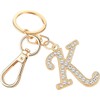 Rohans Womens Gold Plated Alloy Car Key Ring with Crystal