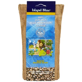 Island Blue 100% Jamaica Blue Mountain Whole Beans Coffee (16oz)