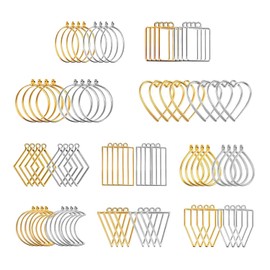 SLAXJNE 80 Pieces Metal Pendant Frames, DIY Jewellery Materials, Metal Pendants DIY, Epoxy Resin Mould, Pendant Making Mould, Creative Jewellery Production