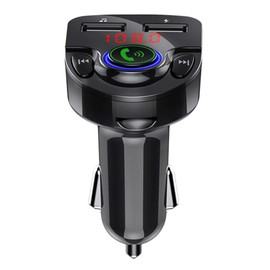 Bluetooth FM Transmitter for Car G32 12-24V Bluetooth Car Adapter MP3 Player FM Hands-Free Memory Card A2DP Car Accessories Dual USB Port (Black)