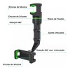 Car Supports Soporte Celular Espejo Retrovisor Coche 960° Rotación