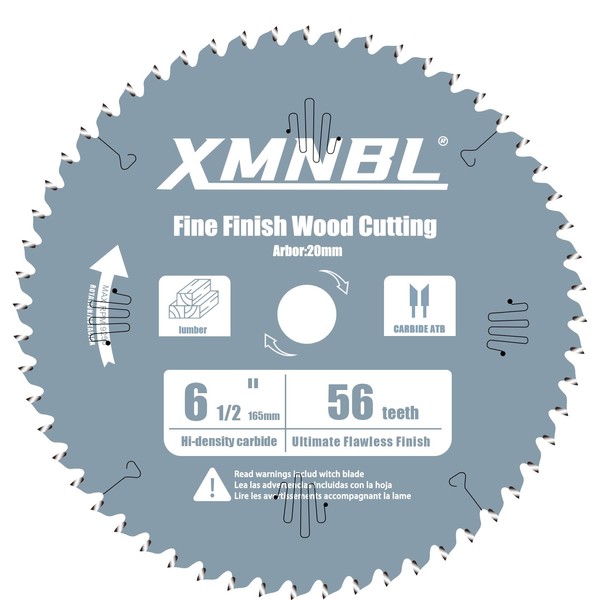 6 1/2 Inch Track Saw Blade 56T,Replacement for Makita B-57342
