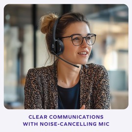 CREATIVE HS-230 USB & 3.5 mm On-Ear Headset with Noise-Cancelling Mic, Inline Mic Mute/Volume Control, Plug-and-Play for Video Calls