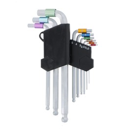 髙儀(Takagi) GISUKE Multi-Angle Ball Point Hex Wrench Set, 9-Piece