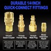 LE LEMATEC 15-PC Air Compressor Hose Fitting Kit - 1/4"