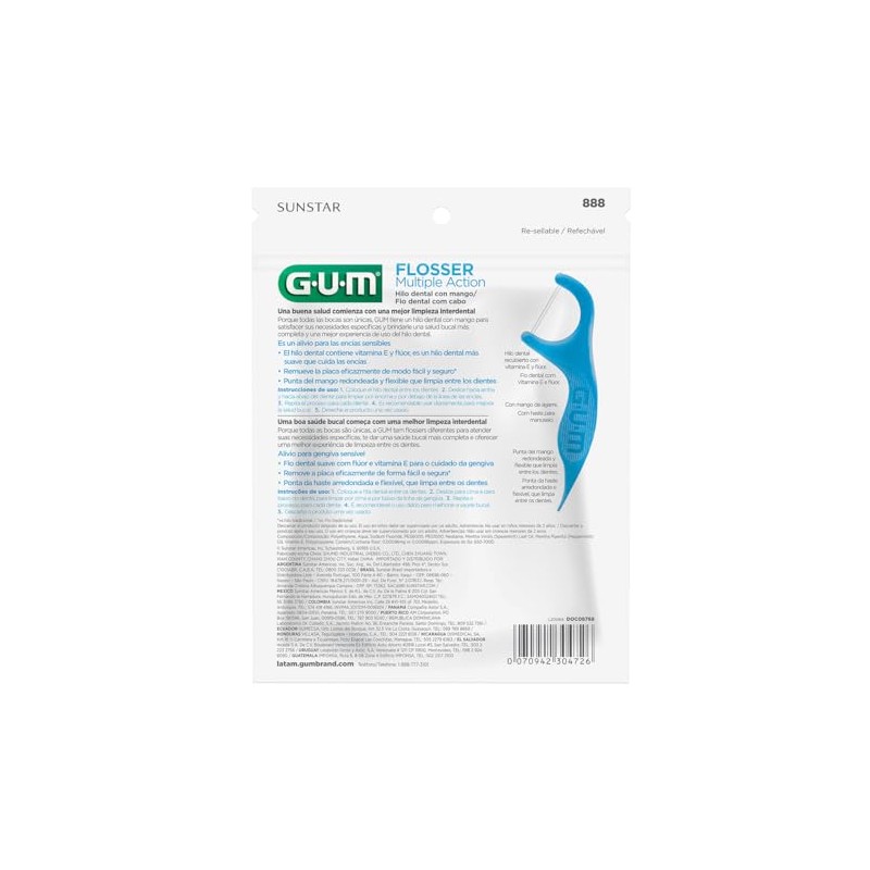 GUM Flossers Acción Multiple 40