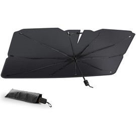 Car Sunshade, 2025 Improved Model, Car Front, Car Sunshade, Front 10 Ribs, Reverse Folding, Easy Installation, Light Shield, Heat Protection, UV Protection, Easy Installation, Foldable, Convenient