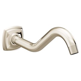Moen 161951NL Curved Shower Arm with Wall Flange, Polished Nickel