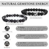 Black Obsidian Bracelet for Men - Soccer Bracelet - Tourmaline