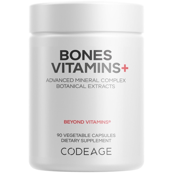 Codeage Bones Vitamins+ - Vitamin D3 & K2, Vitamin C,