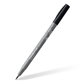 STAEDTLER Soft Brush Pen Pigment Arts, Intense Black, Soft Brush Tip for Particularly Variable Line Widths, Premium Drawing Ink, Waterproof, 10 Brush Pens in Cardboard Case, 372-99