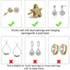DELECOE Earring Lifters Hypoallergenic Earring Backs for Droopy Ears Adjustable