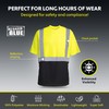 RUGGED BLUE Moisture Wicking High Vis Shirt, ANSI Class 2