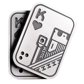 New Decompression Metal Poker Fidget_Slider，Manually Rotate Adult Office Decompression Toys to Relieve Pressure, Tabletop Toys for Adults and, Pressure Novel Toy Gift for Kids or Friends (silveryKK)