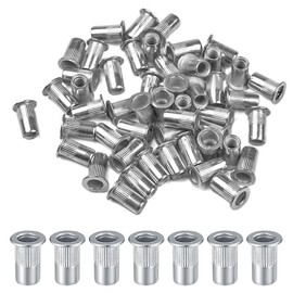 OUDQFCJ 60 x threaded rivets made of stainless steel rivet nuts with flat head