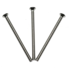 Extra Long Outlet Screws Maxmoral 50pcs 6-32 x 2 Inches Electrical Outlet Screws Machine Screws Device Mounting Screws, 304 Stainless Steel