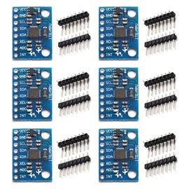 ​KEAcvise 6-Pack GY-521 MPU6050 Sensor Module - 6-Axis IMU with 16-bit ADC, 3-Axis Gyro/Accelerometer, I2C Interface for Drones/Robotics/Motion Control/STEM Labs/Industrial Automation
