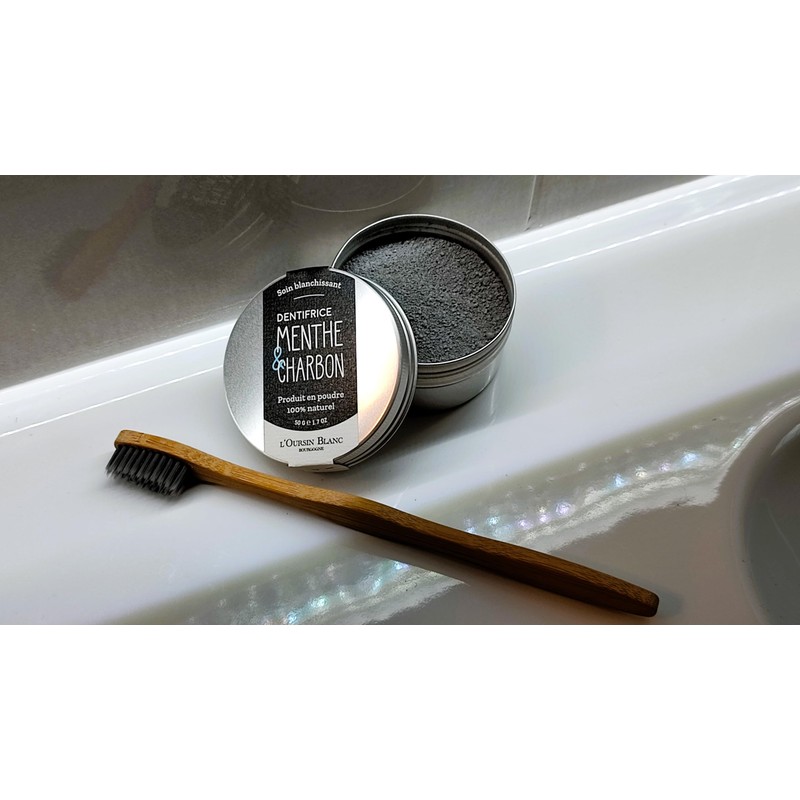 Toothpaste Powder Mint & Charcoal 50g Natural Care & Whitening