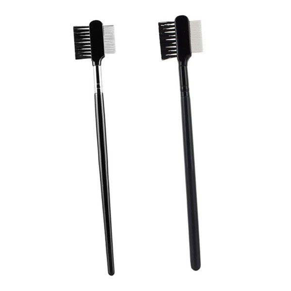 MERRYHAPY Portable Makeup Tools Set 2pcs Eyebrow Brush Comb Eyelash